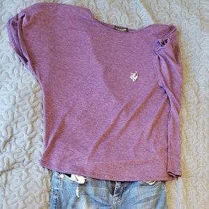 Purple Colette Romey Cold Shoulder Top
